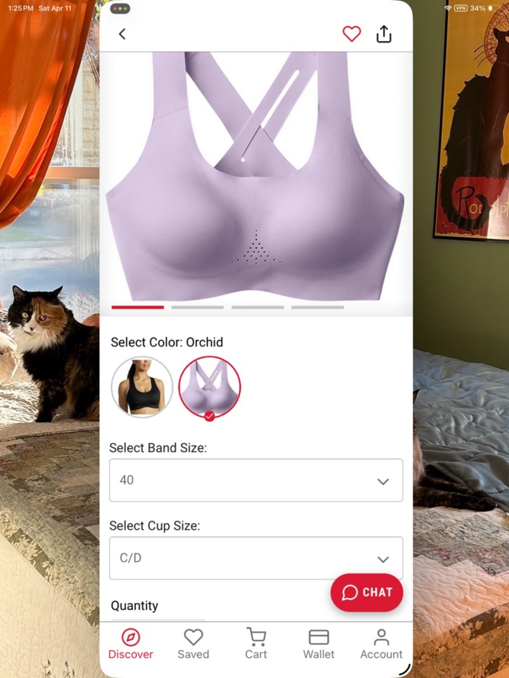 Brooks Orchid Seamless Wireless Sports Bra